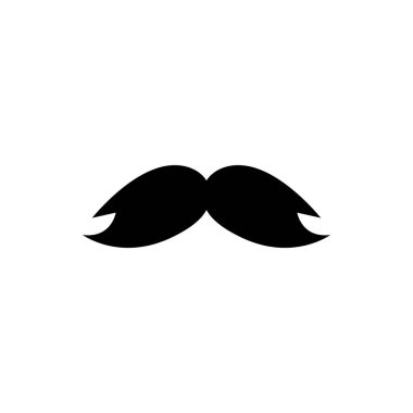 Bıyık simgesi, bıyık ikonu vektör illüstrasyonu