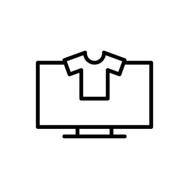 çevrimiçi alışveriş simgesi vektör illüstrasyonu