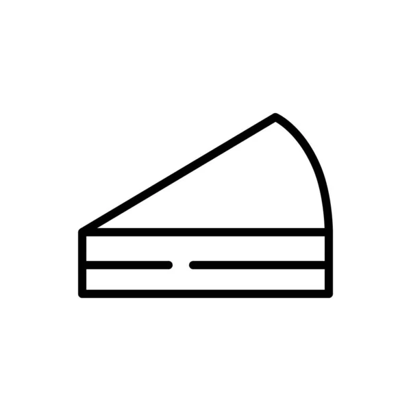 Icono Torta Postre Icono Vector Ilustración — Vector de stock