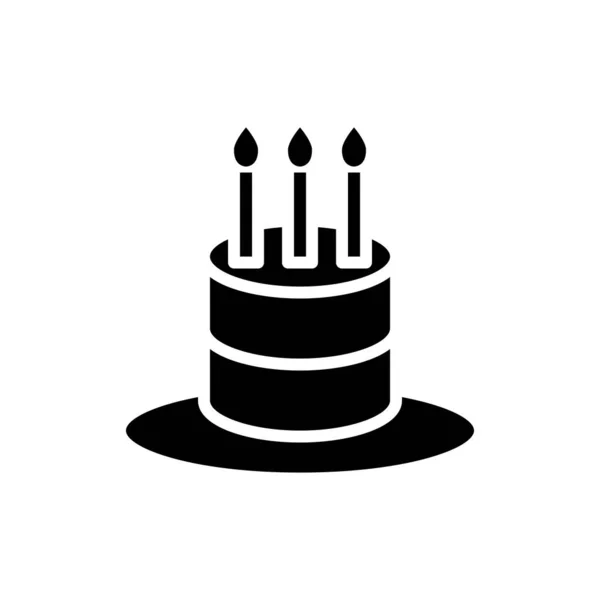 Icono Torta Postre Icono Vector Ilustración — Archivo Imágenes Vectoriales