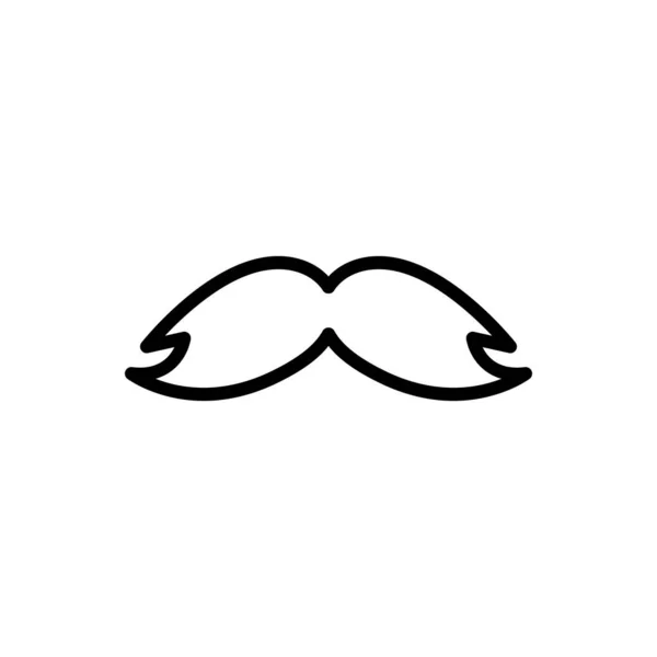 Mustasch Ikon Mustasch Ikon Vektor Illustration — Stock vektor
