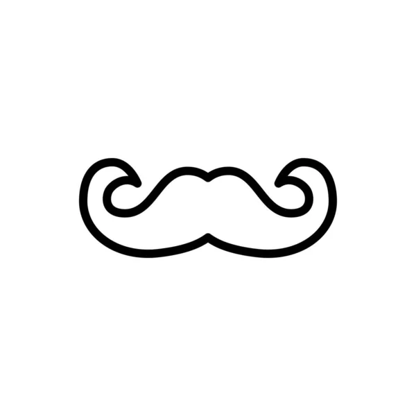 Bigote Icono Bigote Icono Vector Ilustración — Vector de stock