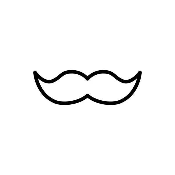 Mustasch Ikon Mustasch Ikon Vektor Illustration — Stock vektor