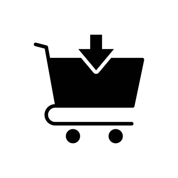 Icono Compras Línea Vector Ilustración — Vector de stock