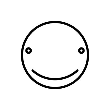 Gülümseme simgesi, gülen yüz ikonu vektör illüstrasyonu