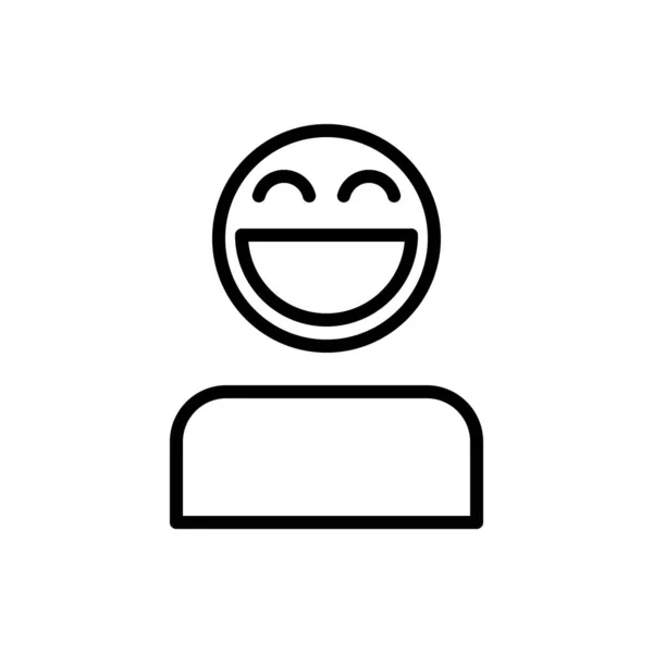 Иконка Улыбки Векторная Иллюстрация Счастливого Лица — стоковый вектор
