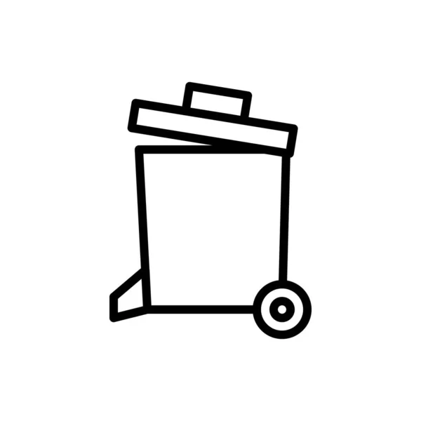 Trash Icon Bin Waste Icon Vector Illustration — Stock Vector