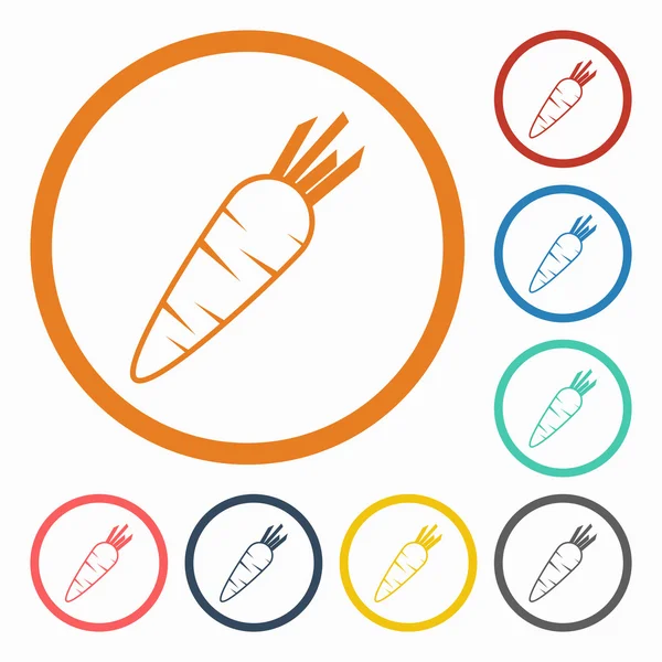 Icono de zanahoria — Archivo Imágenes Vectoriales