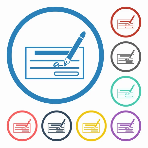 Icono de cheque — Archivo Imágenes Vectoriales