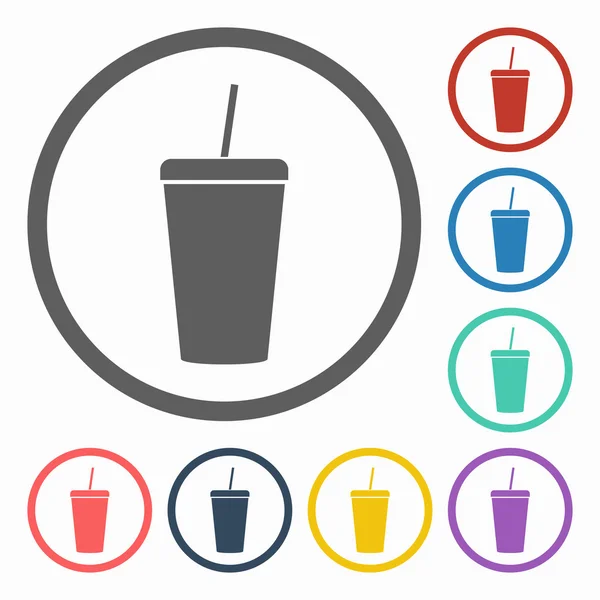 Koud drankje pictogram — Stockvector