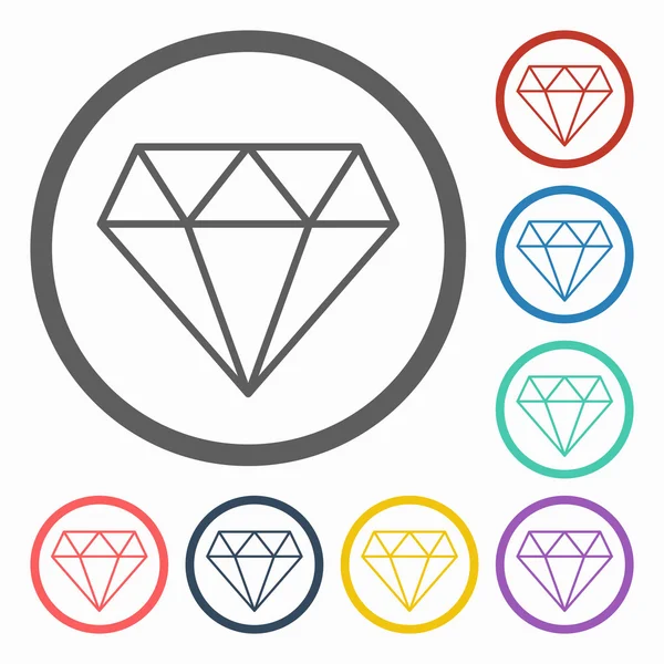 Icono de diamante — Archivo Imágenes Vectoriales