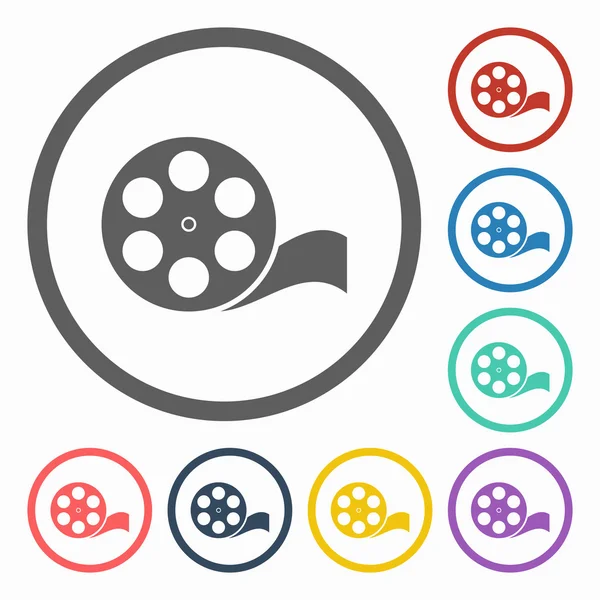 Icono de carrete de película — Archivo Imágenes Vectoriales