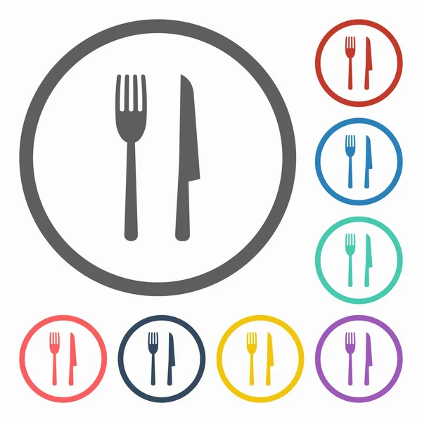 Fork & knife icon — Stock Vector