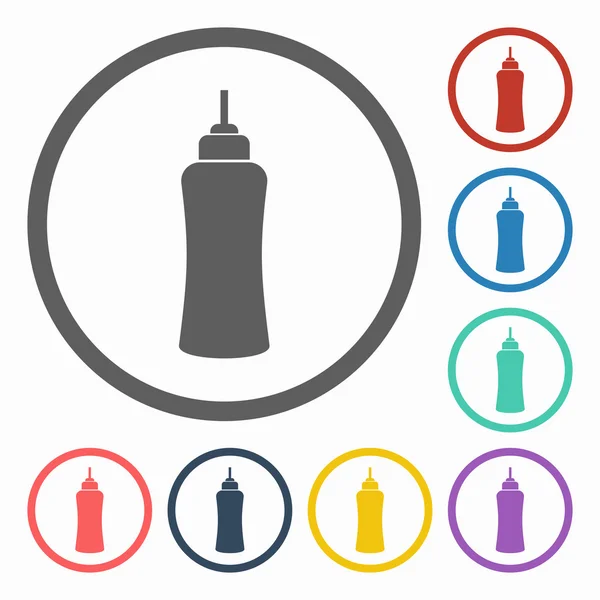 Ketchup bottle icon — Stock Vector