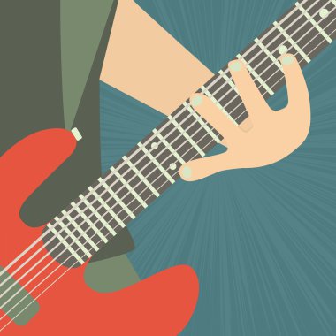 gitarist illüstrasyon