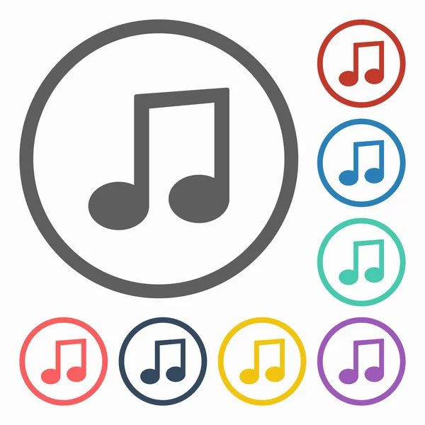 Icono de nota musical — Vector de stock