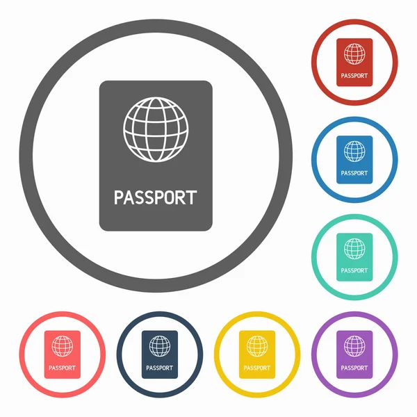 Ícone de passaporte — Vetor de Stock