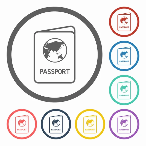 Ícone de passaporte — Vetor de Stock