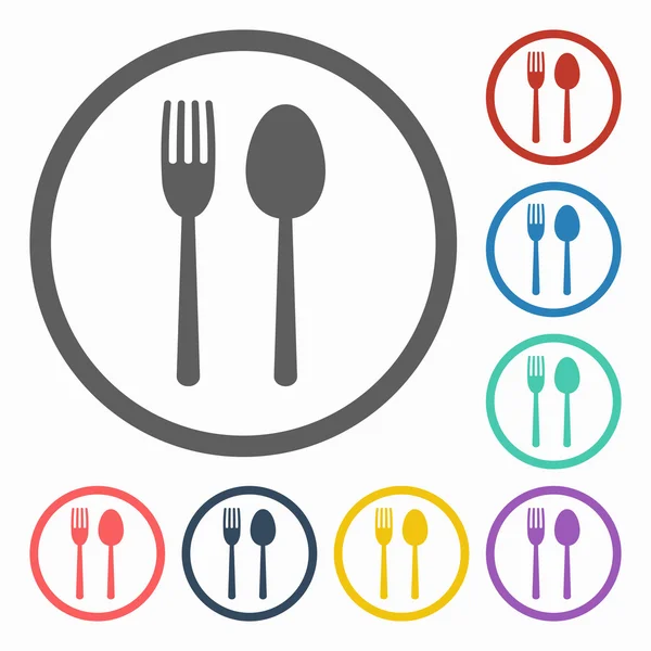 Fork & spoon icon — Stock Vector