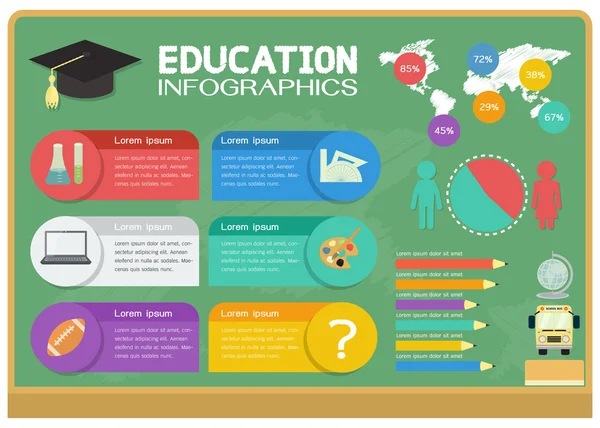 Освіта інфографіки — стоковий вектор