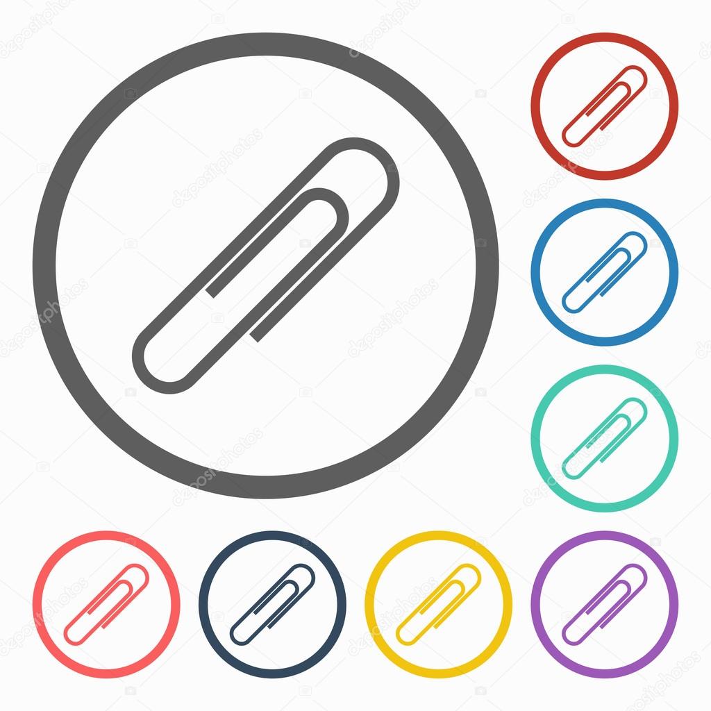 Paper clip icon Stock Vector by ©TKot 54431001