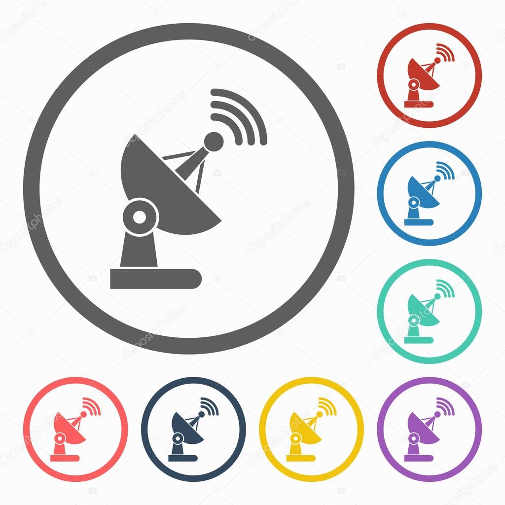 Satellite dish icon — Stock Vector © TKot 54431927