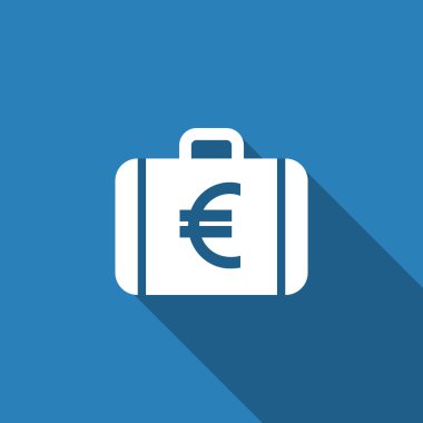 Avrupa Birliği para birimi simgesi simgesi ile çanta