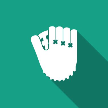 Uzun gölge ile beyzbol eldiveni simgesi