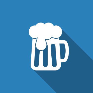 Uzun gölge ile bira simgesi