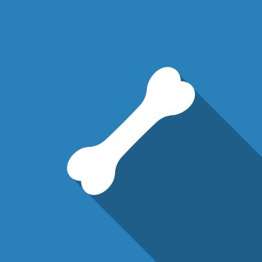 Uzun gölge ile köpek kemik simgesi