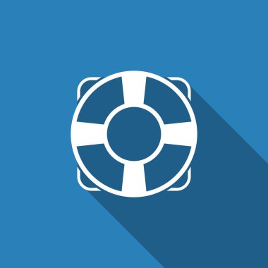 Uzun gölge hayat şamandıra simgesiyle