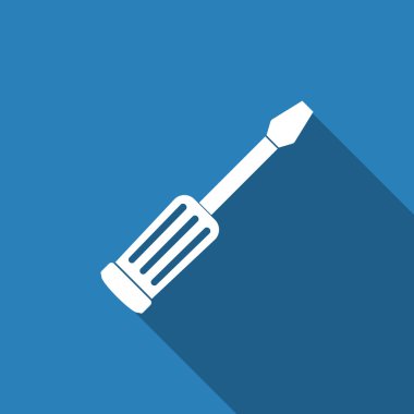 Uzun gölge simgesiyle tornavida