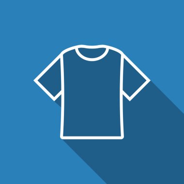 Uzun gölge ile T-shirt simgesi