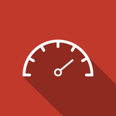 Uzun gölge ile hız göstergesi simgesi