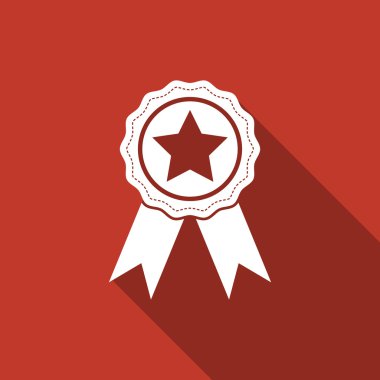 Uzun gölge ile rozet simge