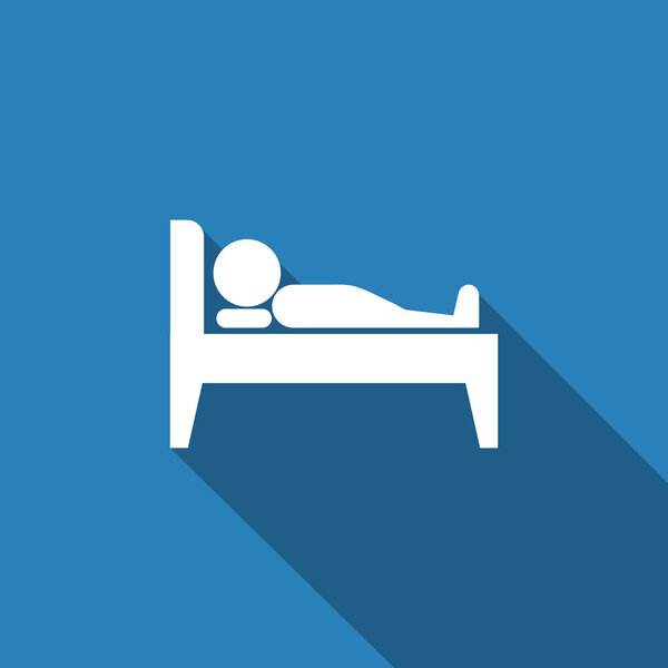 Sleep icon with long shadow