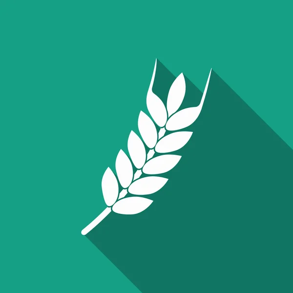 Icône blé avec ombre longue — Image vectorielle