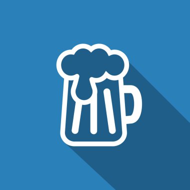 Uzun gölge ile bira simgesi