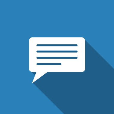 Uzun gölge ile yorum simgesi