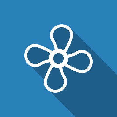 Uzun gölge ile fan simgesi