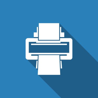 Uzun gölge ile yazıcı simgesini