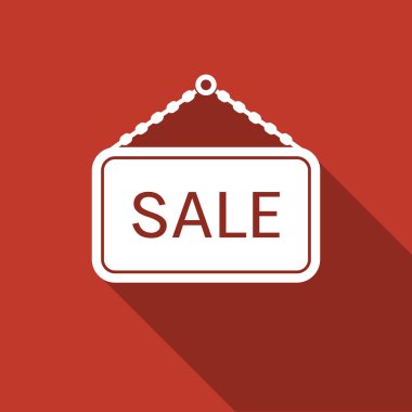 Uzun gölge ile satış simgesi