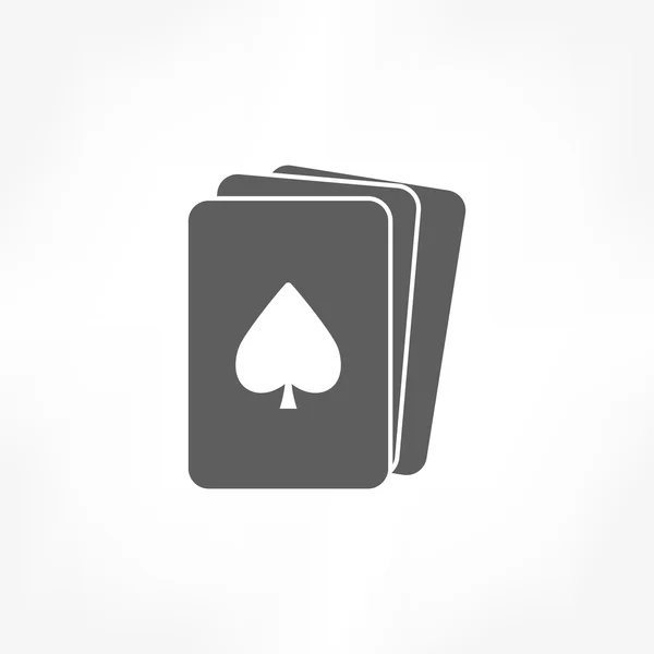 Jugar a las cartas icono — Vector de stock