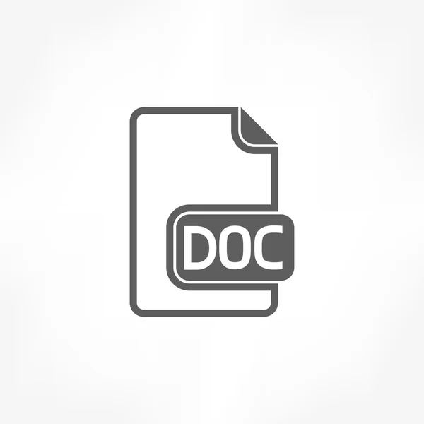 Archivo DOC icono — Vector de stock