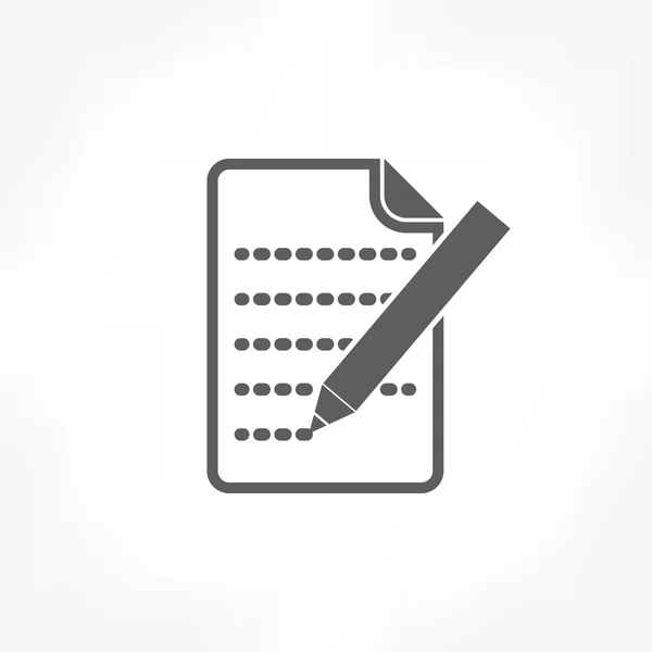 Document & pencil icon — Stock Vector