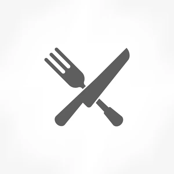 Tenedor cuchillo icono — Vector de stock