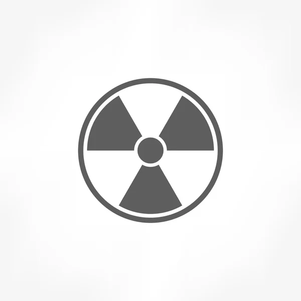 Radioactieve sign pictogram — Stockvector