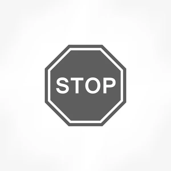 Ferma l'icona del segnale stradale — Vettoriale Stock