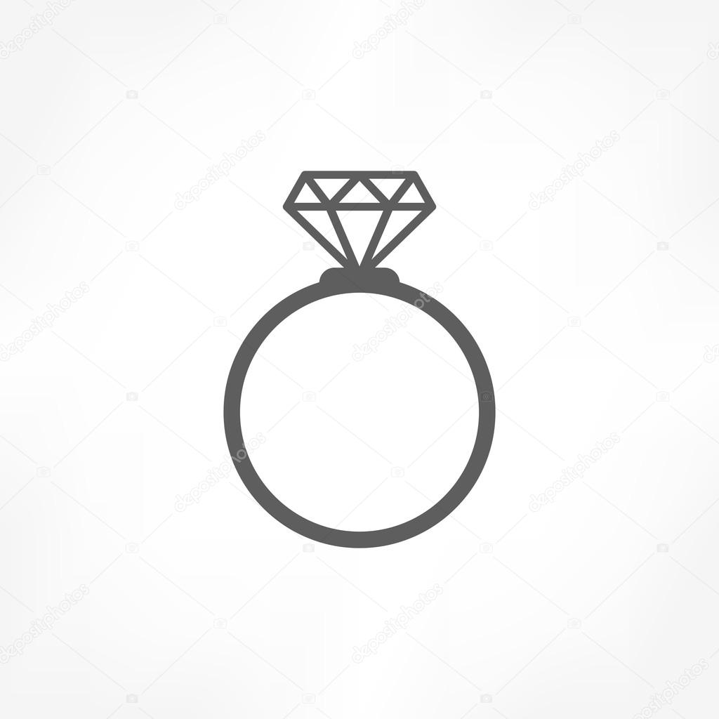 Diamond ring icon