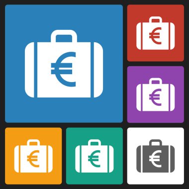 Avrupa Birliği para birimi simgesi simgesi ile para durum